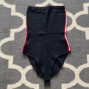 Black sleeveless bodysuit